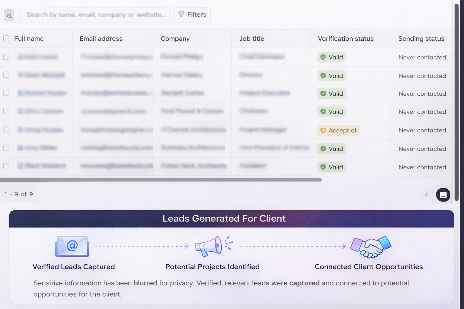 Lead generation proof for Ash Masonry